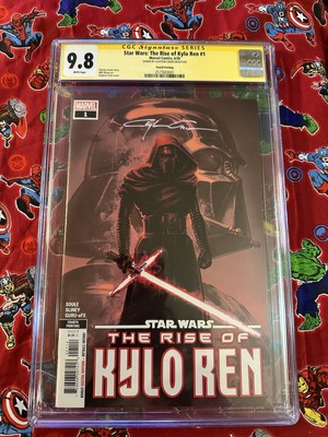 STAR WARS RISE OF KYLO REN #1 SS CGC 9.8 HTF 4th PRINT Signed By Clayton Crain