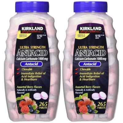 265 Tablets Kirkland Signature Antacid Ultra Strength 1000 mg Generic Tums 2 pks