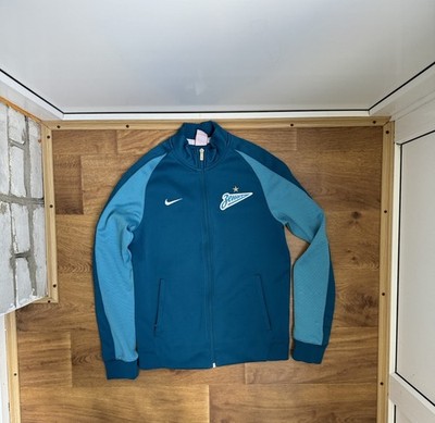 FC Zenit Track Jacket Mens S Blue Nike Full Zip Soccer Saint Petersburg Russia