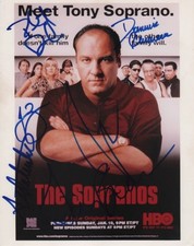 James Gandolfini, Chianese, Iler, Bracco The Sopranos SIGNED 8x10 Photo COA!