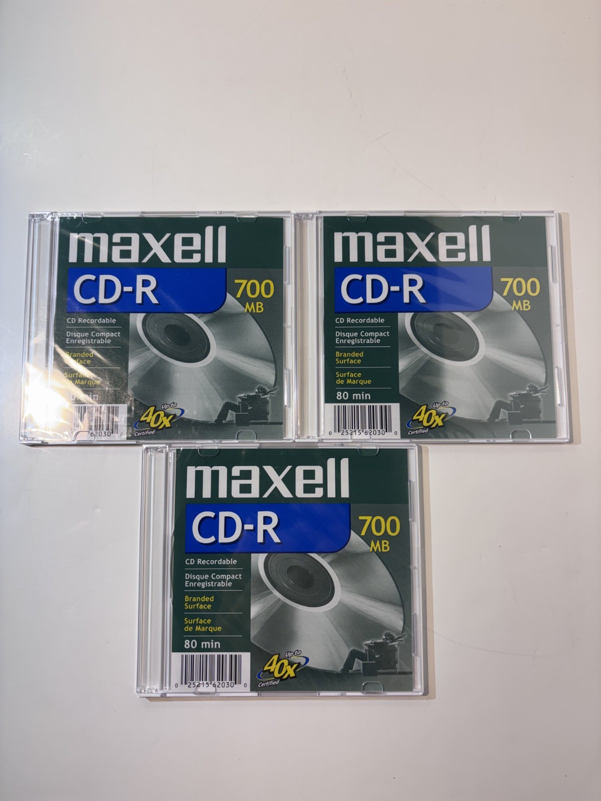 Maxell CD-R 700mb 80min  3 Pack New Sealed