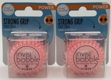 Invisibobble Power Strong Grip Hair Rings Pink 2 Packs 6 Total Hair Rings