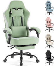 Computer Gaming Chair - High Back Ergonomic Desk Chair with Footrest and Lumbar