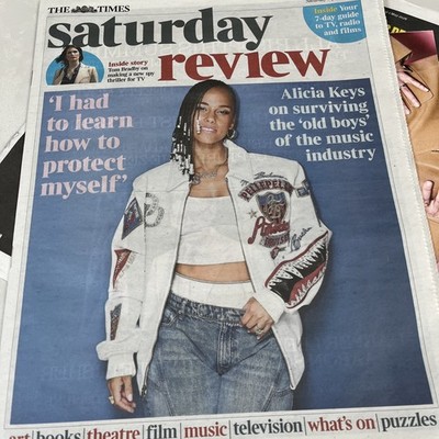 UK Times Saturday Review 25 April 2026 Alicia keys Tom Bradby
