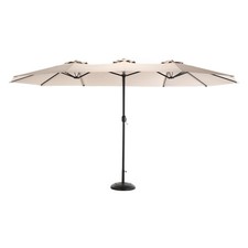 Double Sided Rectangular Outdoor Umbrella with Crank