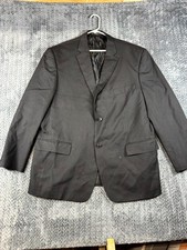 Mens Blazer Jacket Black Lined Formal Business Single Breasted Notch Lapel