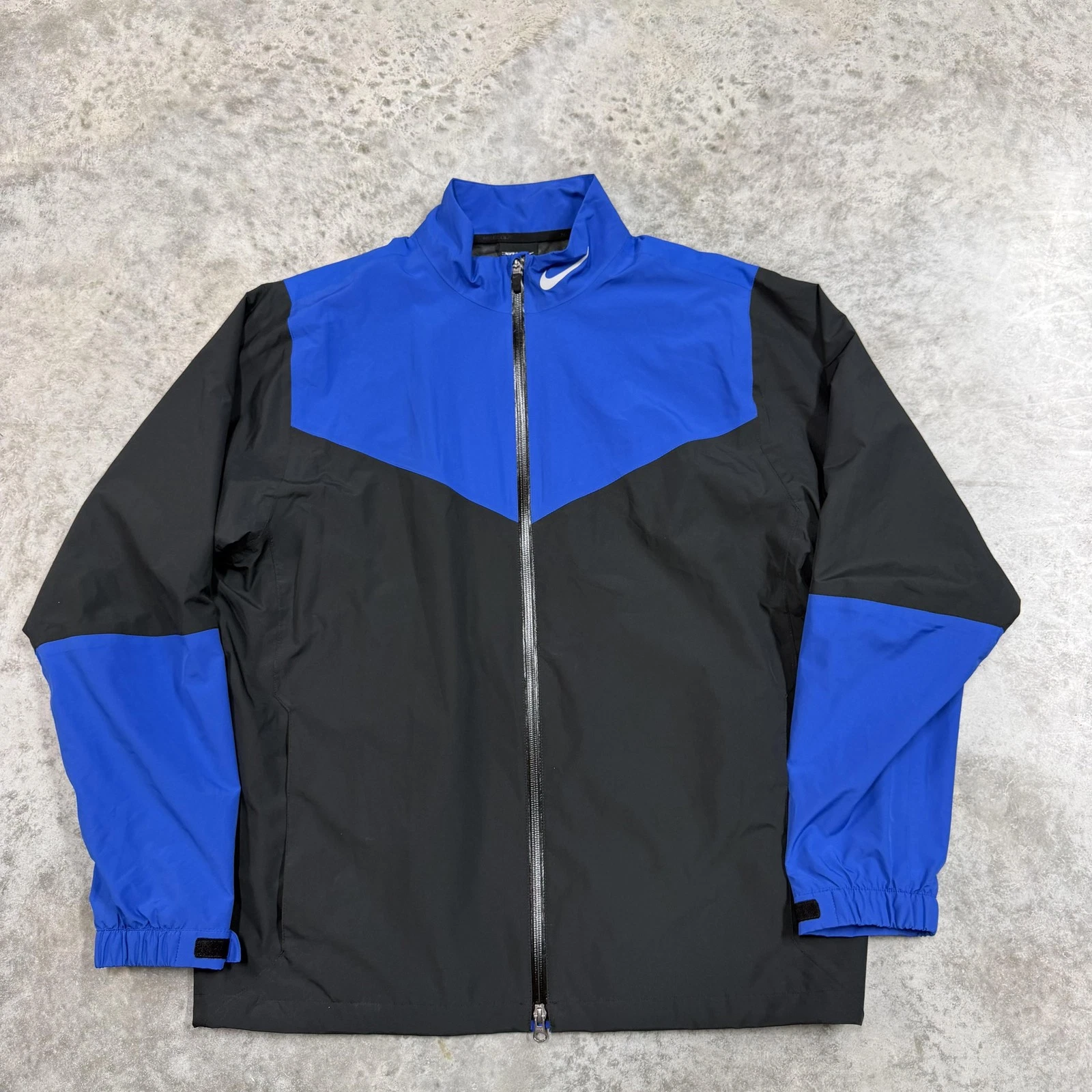 Nike Golf Storm-FIT Jacket Mens Large Black Blue Full Zip Golf Windbreaker