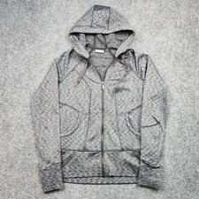 Athleta Strenght Hoodie Womens Small Gray Full Zip Jacket Thumbholes Athletic