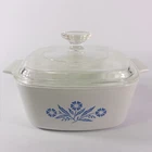 Vintage Corning Ware Blue Cornflower A-1½-B 1.5 Qt Casserole Dish with Pyrex Lid