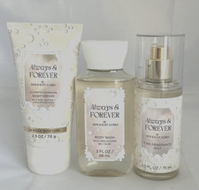 Bath  Body Works ALWAYS  FOREVER Body Care 3 PIECE TRAVEL SET Lotion Mist wash