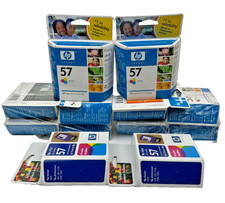 Genuine HP 57 Tri Color Ink Cartridges OEM Sealed Vintage C6657AN Lot Of 12