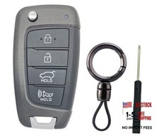 Replacement Key Fob Shell fit for Hyundai Sonata Elantra Tucson Santa 4 Buttons