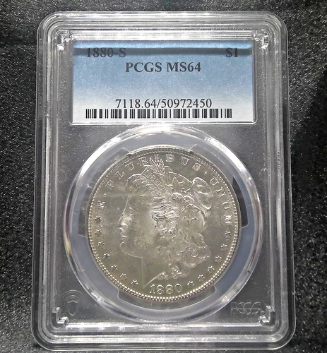 1880-S $1 Morgan Silver Dollar PCGS MS64 S San Francisco