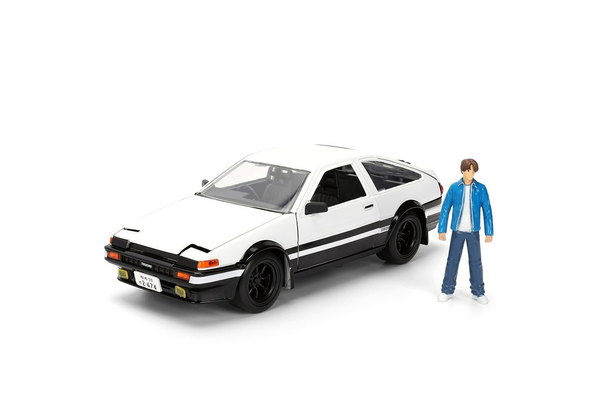 JADA INITIAL D TOYOTA TRUENO AE86 1/24 with TAKUMI FIGURE BLACK