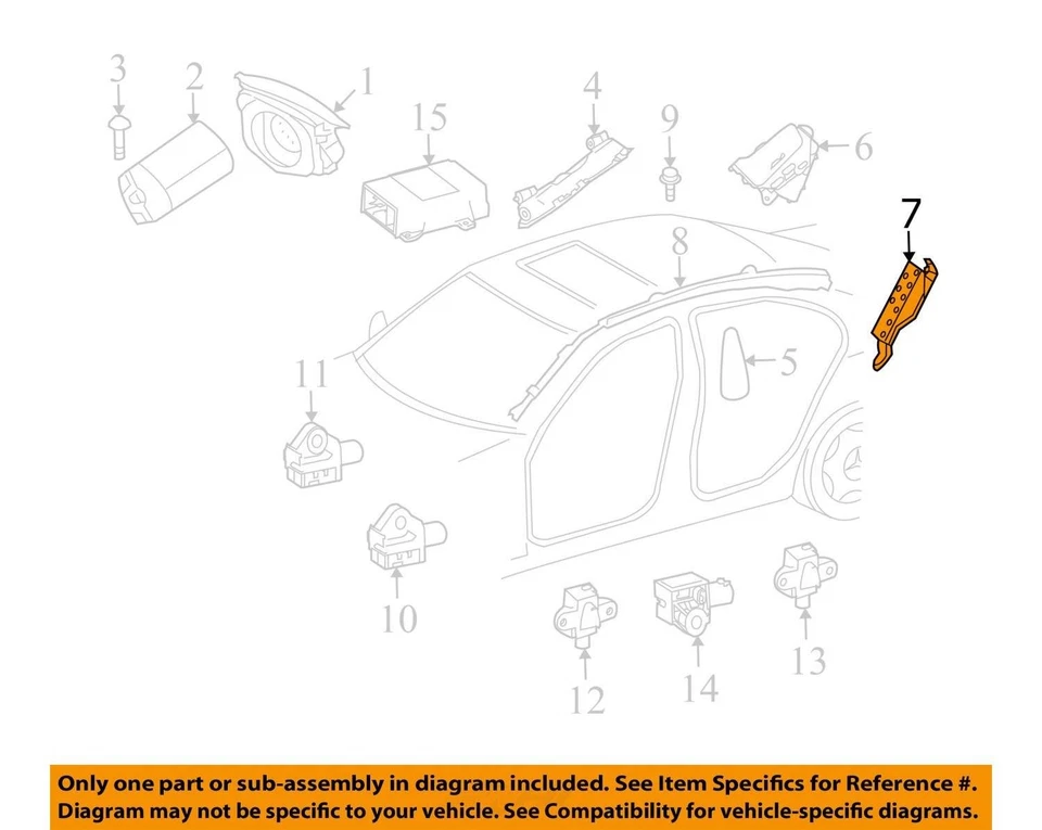 Airbag panel cuarto trasero pasajero derecho Mercedes-Benz Clase E 2014-2014 OEM Foto 4 de 4