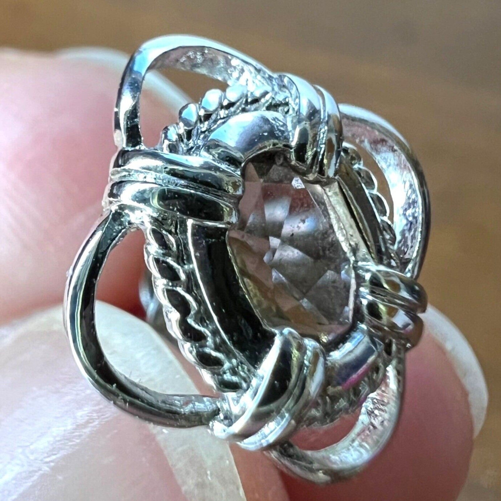 Aretes con poste para mujer Peora cuartos ahumados y plata de ley 925