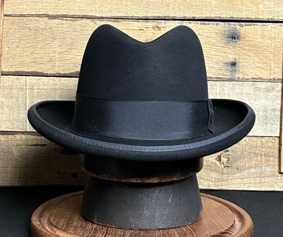 Sombrero Homburg de fieltro de piel Bailey (7 1/4 negro) Foto 4 de 4