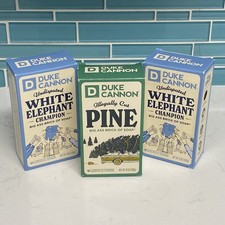 Duke Cannon White Elephant Champion Cut Pine Big Ass Brick of Soap 10oz Lot of 3