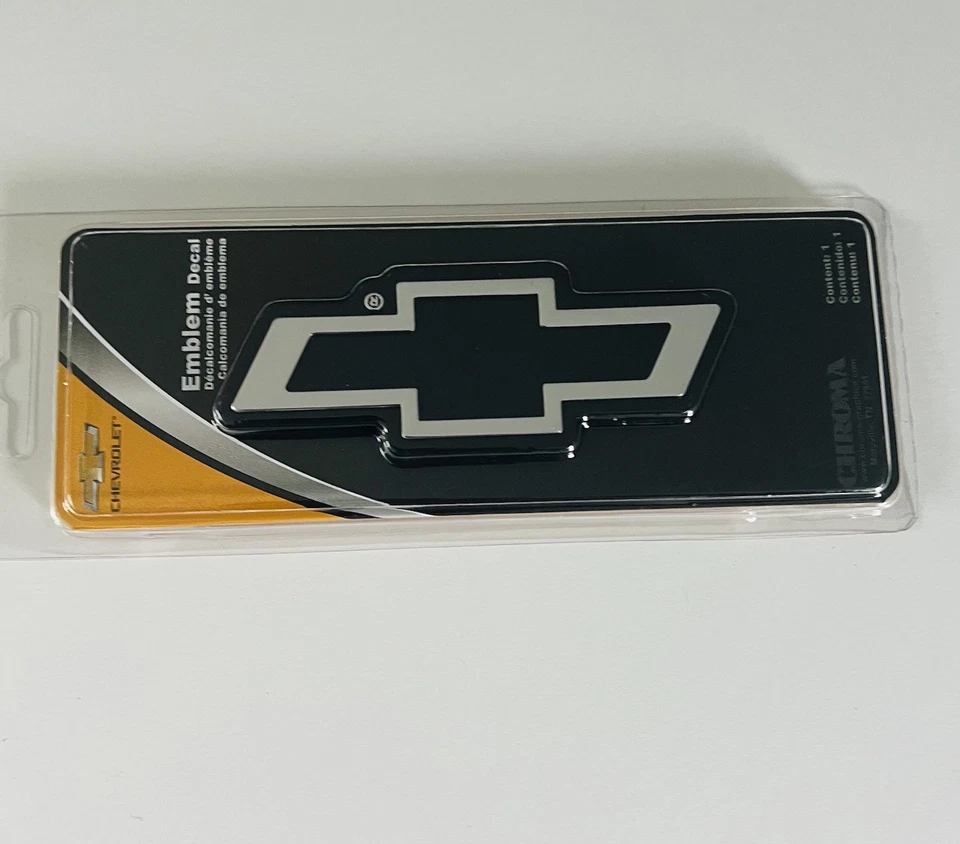 Nuevo Sellado Chevy Pajarita Plástico Cromo Emblema Producto Licencia Oficial Foto 3 de 4