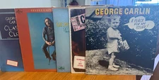 GEORGE CARLIN 5X VINYL LP LOT TOLEDO, FM, CLASS CLOWN, LANDO ETC 5-4-1 COMEDY
