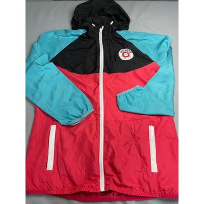 Ventures Endurance Mens Rockfest Half Marathon Windbreaker Jacket Small Red Teal