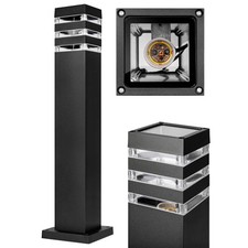 LED Außenleuchte E27 Wegeleuchte Schwarz 50cm 60cm 80cm Pollerleuchte IP54