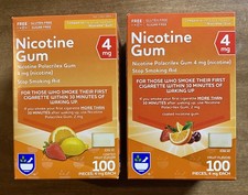 Lot Of 2 Rite Aid Nicotine Gum Fruit Flavor 4 Mg 200 Pieces Exp 4/26 NEW SEALED