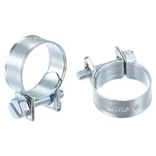 19-21mm Mini Fuel Injection Hose Clamp Zinc Plated Steel Fuel Line Clamp 20pcs