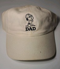 Snoopy Peanuts Hat White Strapback Ball Cap New MADE IN USA