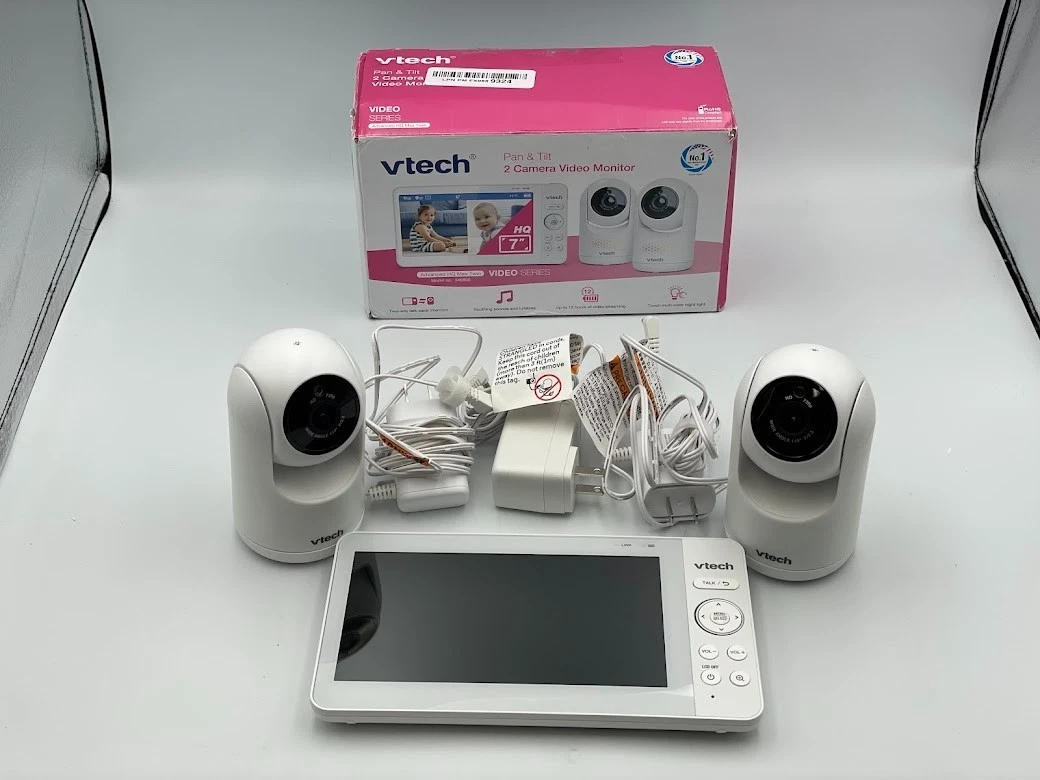 VTech Baby Monitor with 2 Cameras No WiFi & 7" IPS Split Screen