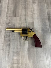 Edison Giocattoli Cap Gun Gold Smith And Wesson Model 22 Italy Works Cocks Spins