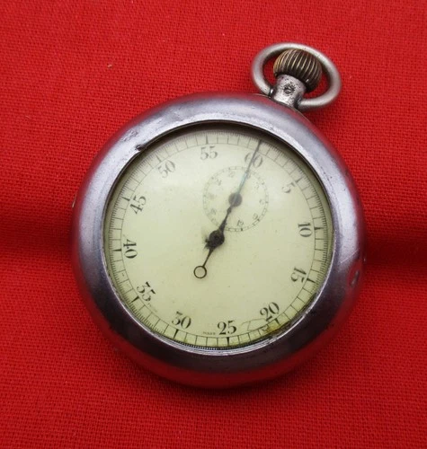 WW1 German Wurtburg D.R.G.M. Stopwatch & Case - Repair / Parts - Military