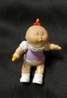 Vintage 1984 Cabbage Patch Kids Poseable Mini Doll Baby 3.5" Bib & Spoon