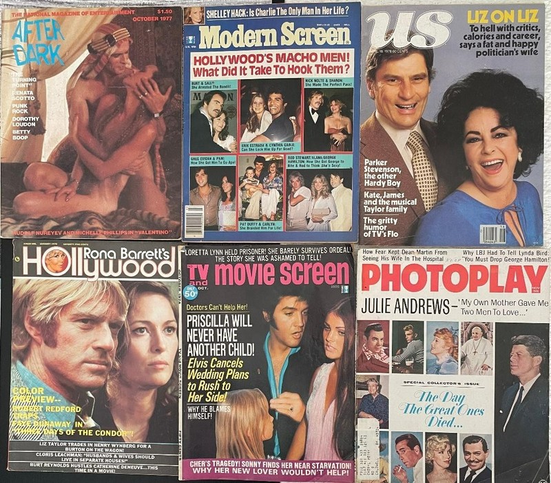 Lot of 10 Various Vintage Movie and Television Magazines