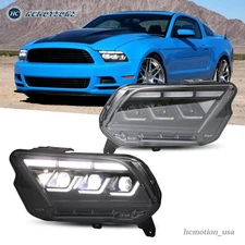 HCMOTION LED Headlights For Ford Mustang 2010-2014 Head Lamps 2PCS Assembly