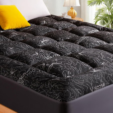 King Mattress Topper Viscose Made from Bamboo, Thick Pillow Top Mattress Pad for
