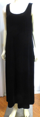 Connected Apparel Women's Sleeveless Velour Maxi Dress, Black, Size 16, NEW