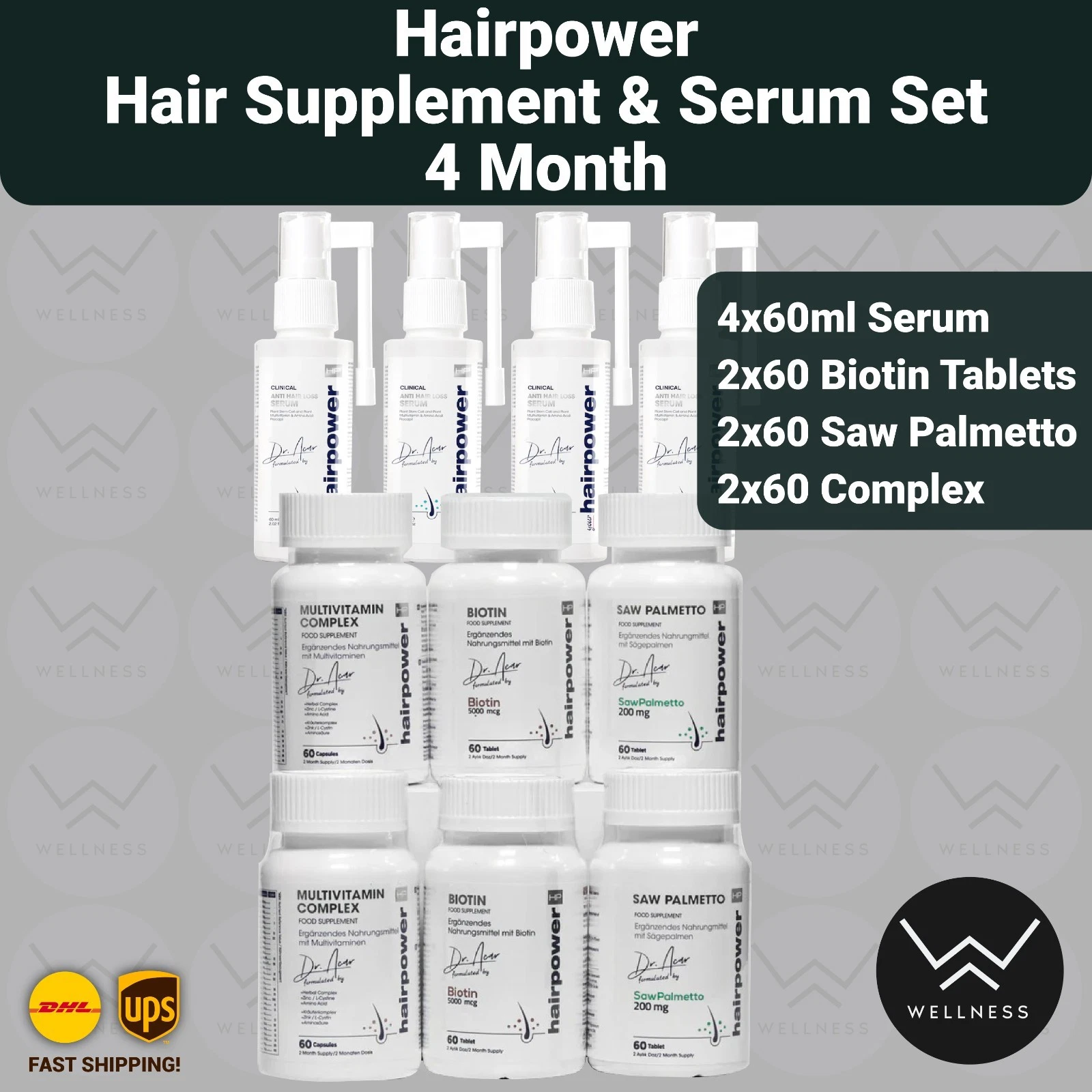 Hairpower After Hair Transplantation Hair Supplement & Serum Set 4 Month
Opens in a new window or ta