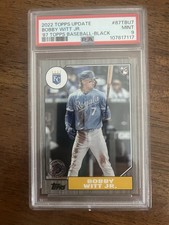 2022 Topps Update 1987 Black RC Bobby Witt Jr. Royals /299  PSA 9 87TBU7