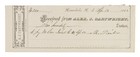 1882 A.J. Cartwright Holograph Receipt – Baseball Hall of Fame Pioneer - JSA LOA