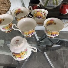 Royal Albert China Tea Cups X 6.  Fab Condition