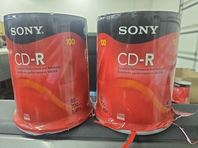 SONY CD-R 80 Min 700 MB 1-48x Recordable Compact Discs CDs 100-Pack NEW SEALED