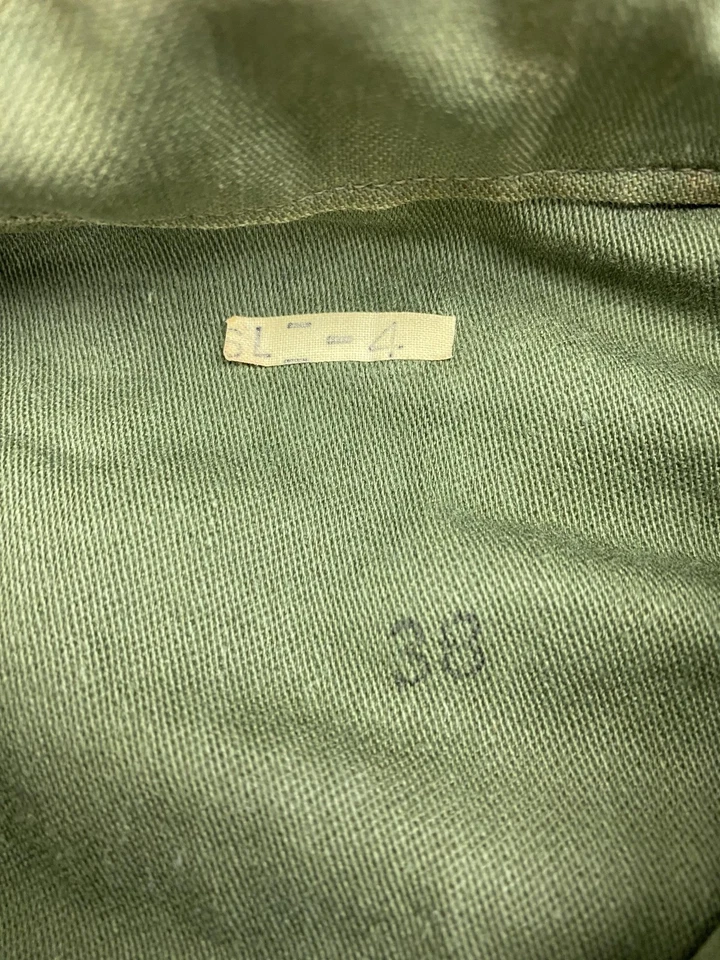 Vintage USMC HBT Utility Shirt Jacket Mens M 38 Green Military Field Uniform - Image 3 of 4