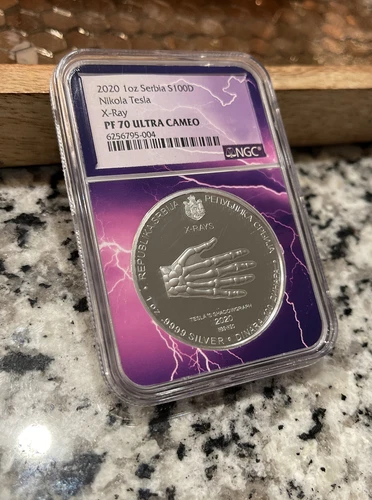 2020 Serbia Nikola Tesla - XRay 1 oz Silver Proof - NGC PF70 UCAM