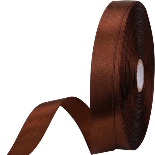 5/8 inches 50 Yard Brown Satin Ribbon for Gift Wrapping Wedding Crafts ...