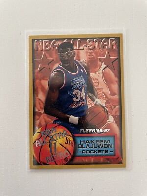 Basketball Card Hakeem Olajuwon Fleer 96-97 NBA ALL STAR #309