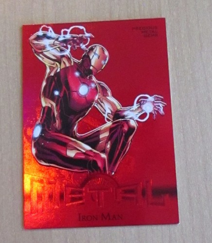 Iron Man [Green Precious Metal Gems] #R-18 2024 SkyBox Metal Universe Avengers Retro card