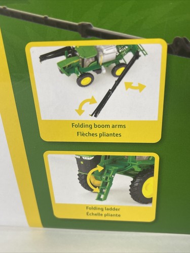 1/32 John Deere Tractor 412R 44 inch long boom Self Propelled Sprayer, Tomy, New - Picture 9 of 10