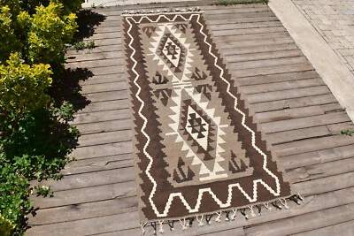 Tapis Turc 32''x79'' Oriental Vintage Runner 2x6 Couloir Couloir Kilim - Photo 1/4
