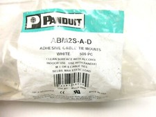 NEW Panduit Cable Tie Mounts, Adhesive Back Pkg of 500 Cat  ABM2S-A-D.. TO-12